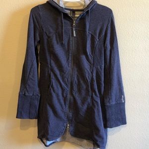 Mondetta Purple-gray Long Hooded Jacket